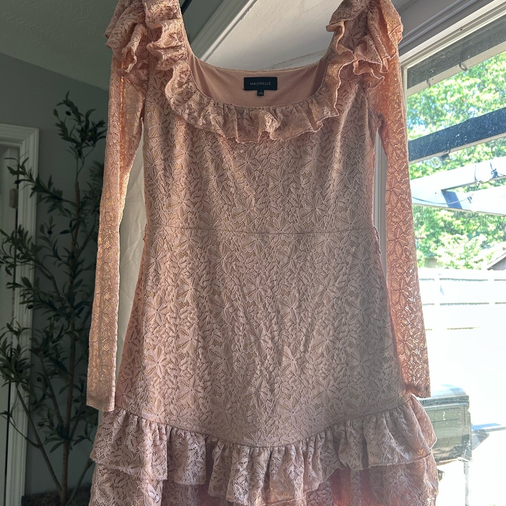 MAJORELLE Pink Lace Dress